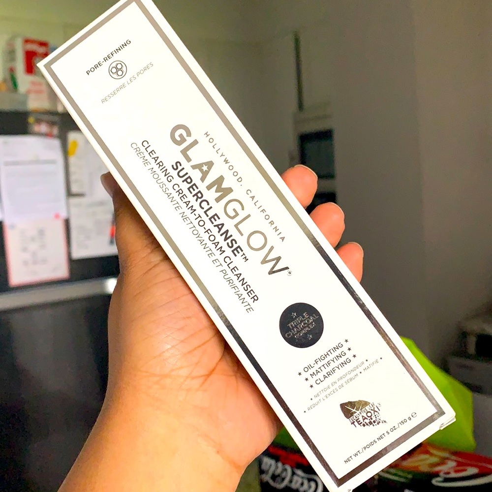 Glamglow Super-cleanse cream to foam cleanser.